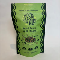 Frozen basil pesto half moons